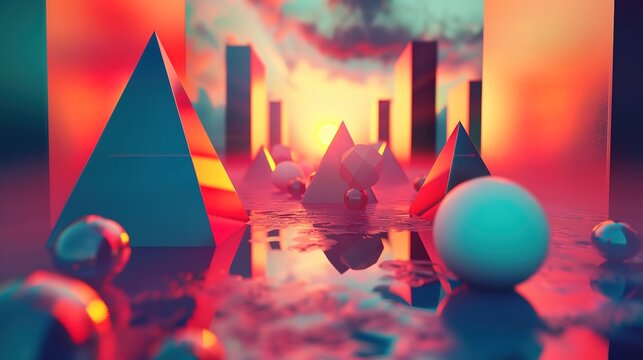 Geometric shape wallpaper