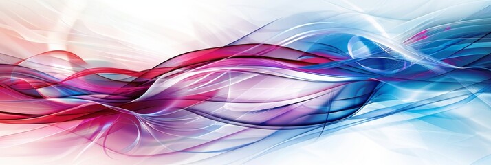 Wall Mural - Abstract banner illustration with white, red, and blue background in a unique style