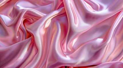 Poster - Silk background s close up in pink