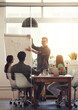 © Y.A./peopleimages.com - Teamwork, presentation and man in office for meeting, business or ideas for project. Collaboration, brainstorming and people with whiteboard in conference room for coaching or strategy for company