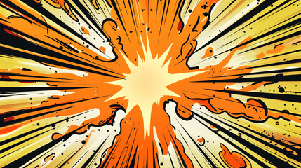 Anime and manga graphics with cartoon explosion.