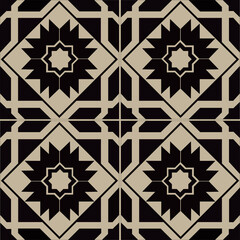 Poster - seamless geometric  pattern with shapes