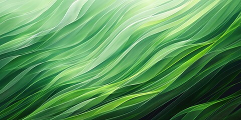 Abstract organic green lines as wallpaper background illustration created by ai