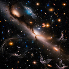 Wall Mural - the cosmos filled with countless stars. ai geerative