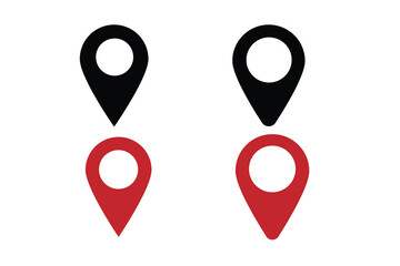 Poster - Location icon collection vector. Mobile technology pinpoint location marker on a white background. Location or Map Pin Icon Symbol Set, Location Pointers Vector Illustration set.