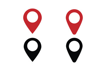 Poster - Location icon collection vector. Mobile technology pinpoint location marker on a white background. Location or Map Pin Icon Symbol Set, Location Pointers Vector Illustration set.