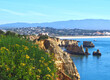 Beautiful nature on the ponta da Piedade hike starting at beach praia de dona ana in Lagos on new wooden boardwalks