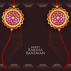 Wall Mural - Happy Raksha bandhan Indian festival celebration greeting card