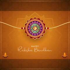 Wall Mural - Happy Raksha Bandhan traditional Indian festival background