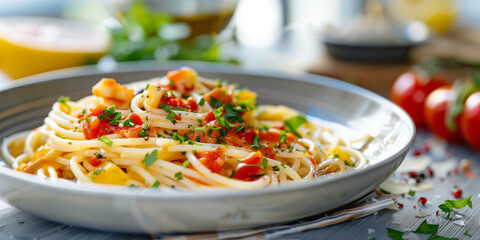 Wall Mural - pasta with tomato sauce