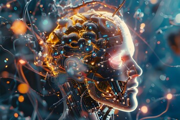Poster - AI  A Humanoid Cyborg Concept
