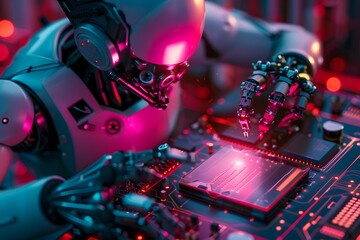 Poster - Cybernetic Being Interacting with a Circuit Board