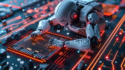 Poster - Robot Working on Circuit Board