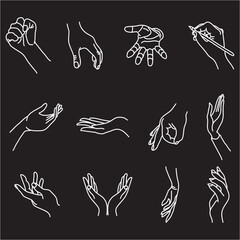 Poster - hand icons collection 