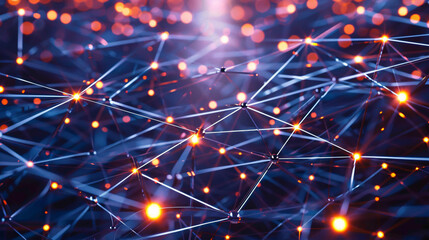 Fototapete - Technology Network Background.