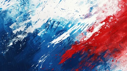 Wall Mural - abstract blue, white and red background with grunge brush strokes. textures for poster and web banne