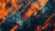 © Ilmi - Abstract orange, black and blue background with grunge brush strokes. textures for poster and web banner design, perfect for extreme, sportswear, racing, football, motocross
