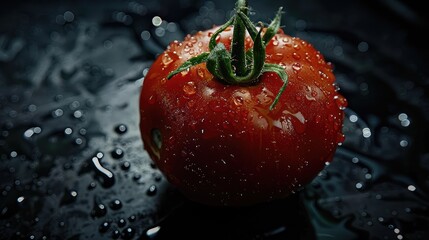 Canvas Print - strawberry in water