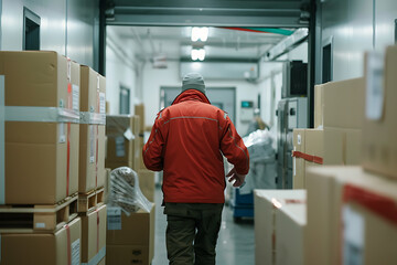 A courier delivers medical supplies to a healthcare facility, emphasizing the critical role of timely and reliable delivery services in the healthcare sector, ensuring essential medical needs are met 