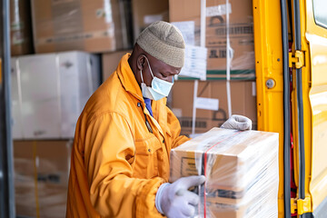 A courier delivers medical supplies to a healthcare facility, emphasizing the critical role of timely and reliable delivery services in the healthcare sector, ensuring essential medical needs are met 