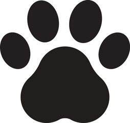 Poster - paw print icon . animal paw icon . dog paw icon. pets foot icon . vector illustration