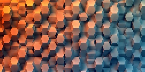 Poster - Abstract background with hexagon pattern in various colors