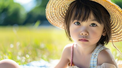 Sticker - girl in a hat