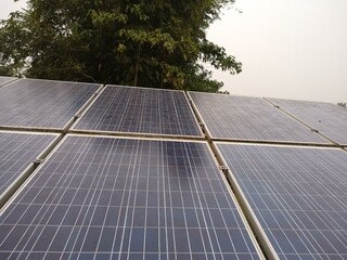 Poster - solar panels on a roof