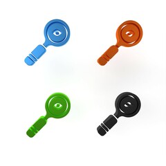 Poster - colorful magnifying glass icon isolated on white background. search, focus, zoom, business symbol. m
