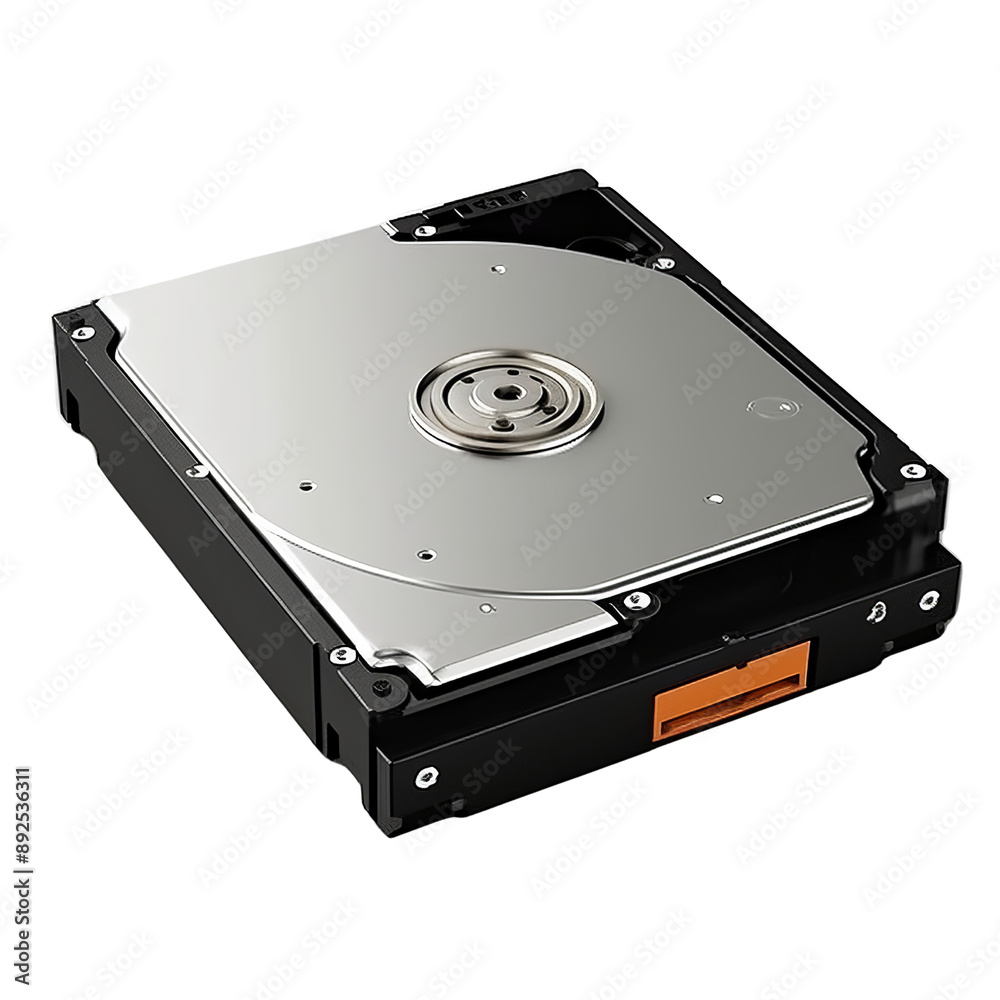 Isolated Hard Disk Drive showcasing internal components without ...