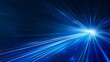 © Emma - Abstract, science futuristic energy technology concept of light rays stripes lines with blue light speed and motion blur over dark blue background