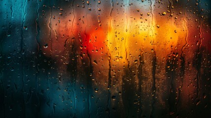 Wall Mural - abstract texture, top down view, Textures mimicking raindrops on a windowpane with a blurry background