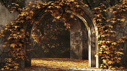 Wall Mural - Autumnal Archway.