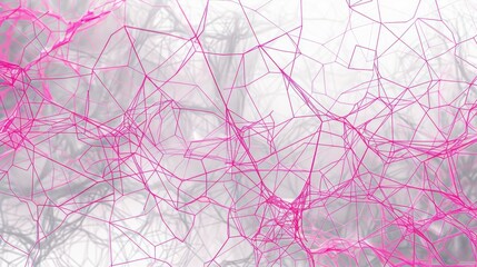 Aufkleber - Intricate network of bright fuchsia and soft grey lines, forming a modern and stylish pattern for text overlays