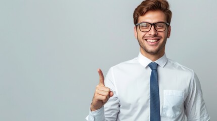 Poster - businessman pointing at something