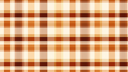 Wall Mural - Plaid Pattern in Brown Orange Beige