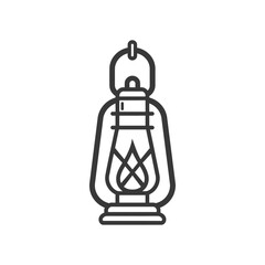 vintage lantern pendant lamp industrial style minimalist line art icon logo symbol