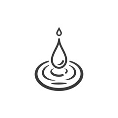 water minimalist line art icon logo symbol 