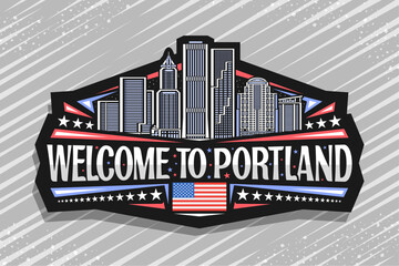 Wall Mural - Vector logo for Portland