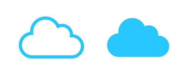 Wall Mural - cloud icon set