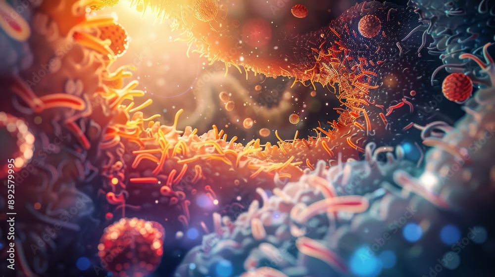 Microscopic World: A Visual Journey Inside the Cell - A vibrant and ...