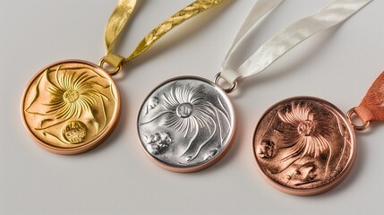 Gold, Silver and bronze medals