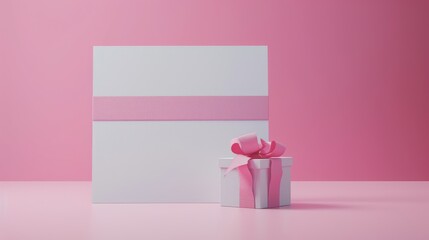 Sticker - pink gift box