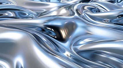 Wall Mural - Abstract Metallic Waves