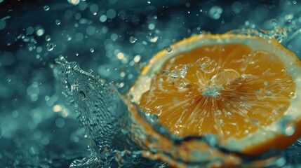 Poster - orange in water