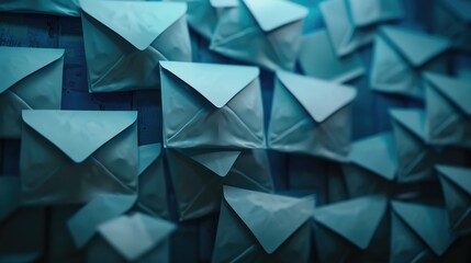 Poster - Suspicious emails crowd an inbox, illustrating the potential risks of clicking unknown links.