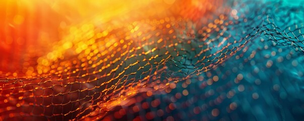 Abstract background with orange and blue colors.