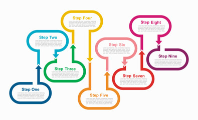 Naklejka na meble Infographic design template with place for your data. Vector illustration.