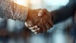 © svastix - Close-up image of a handshake between two individuals indoors, symbolizing agreement and partnership with a blurred background hinting at a professional or casual meeting setting.
