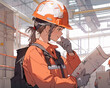 © modestil - Worker wearing hardhat at a factory